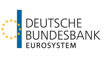 Logo der Deutschen Bundesbank mit blauem Streifen und gelben Sternen, Symbol der Europäischen Zentralbankengruppe